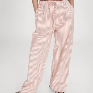 Pantalón VOLUTE rayas coral Grace & Mila.