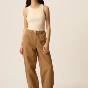 Pantalón YKARIS camel Des Petits Hauts.